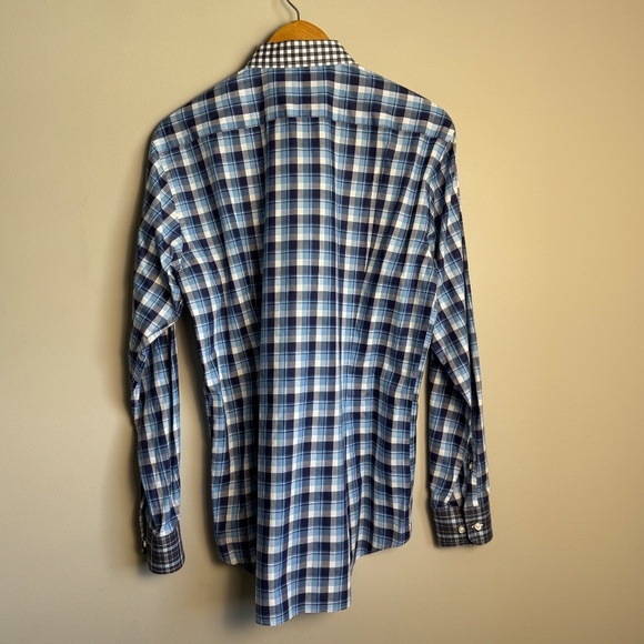 Etro Milano Men's Slim Fit‎ Long Sleeve Plaid Button Up Casual Dress Shirt 42 - Picture 6 of 13
